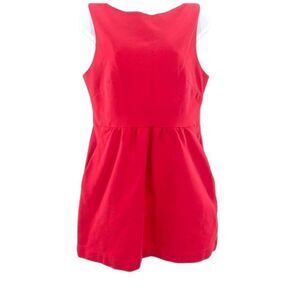 THEORY Sleeveless Red Mini Backless Dress